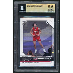 2024 Panini Instant WNBA #166 Caitlin Clark Fever RC Rookie  BGS 9.5 Gem Mt.